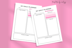 Minimal Cute Daily Planner Canva Template | Aesthetic Product Image 2