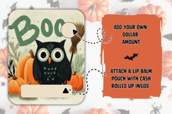 Cartoon Halloween Owl Money Card, Printable Halloween PNG Product Image 2