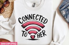 Connected to her PNG, Retro Valentine Sublimation PNG Product Image 3