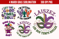 Mardi Gras Sublimation PNG Product Image 1