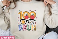 100 Bruhl PNG,100 Days of-School Sublimation PNG Product Image 1