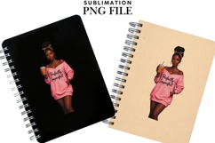 Motivational Melanin woman Sublimation PNG, Graphic Illustra Product Image 2