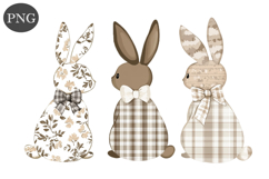 Happy Easter PNG Coquette Easter Bunny, Easter Bunny Product Image 1