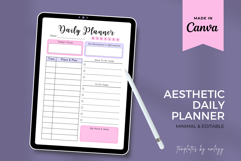 Aesthetic Daily Planner Template for Canva | Editable PDF &amp; Product Image 2