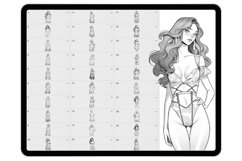 32 Procreate Women in swimsuits Stamp Brushes Product Image 2
