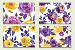 Purple &amp; Yellow Watercolor Roses Cutting Boards sublimation Product Image 2