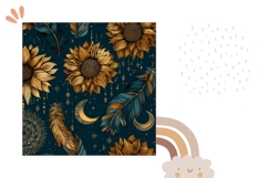 Cartoon Flowers Pillow Case, Celestial Pillow Template Product Image 2
