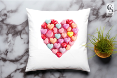 Colorful Heart Candy Shape Clipart Sublimation PNG Product Image 2