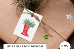 Winter Floral Rubber boots Clipart PNG Product Image 2