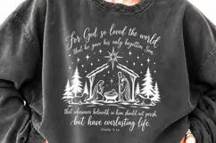 John 3:16 Nativity Christian PNG, For God So Loved the World Product Image 3