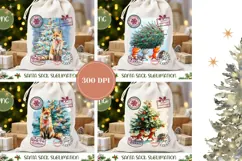 Christmas Animals Santa Sack, Winter Santa Sack Designs Product Image 2