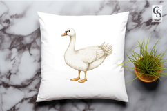 Watercolor White Goose Clipart Sublimation PNG Product Image 2