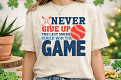 Never Give Up The Last Swing Could Win the Game SVG Product Image 2