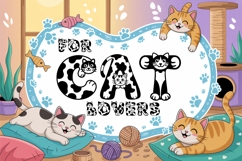 Cute Cat Font | Playful Kitty Alphabet Letters for Cricut Product Image 2