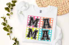 Checkered Mama PNG, Retro Mama SVG PNG Product Image 3