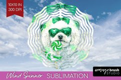Bichon Frise St. Patricks Day Dog Wind Spinner Sublimation Product Image 1