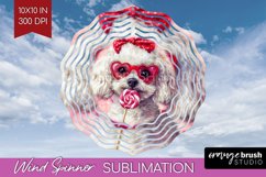 Bichon Frise Valentine Wind Spinner Sublimation PNG Day Product Image 1
