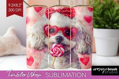 Bichon Frise Valentine Tumbler Wrap Valentines Day Tumbler Product Image 1