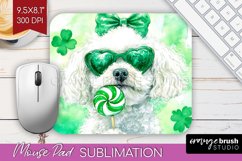 Bichon Frise St. Patricks Day Dog Mouse Pad Sublimation Dog Product Image 1
