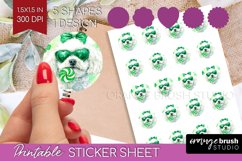 Bichon Frise St. Patricks Day Dog Round Sticker Dog Sticker Product Image 1