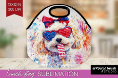 Bichon Frise Dog Lunch Bag 4th Of July Lunch Bug PNG Product Image 1