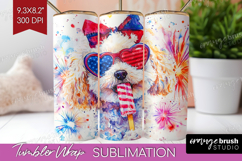 Bichon Frise Dog Tumbler Wrap 4th Of July Tumbler PNG Product Image 1