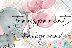 Elephant Baby Girl Bundle Clipart Product Image 2