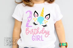 Two Birthday Unicorn SVG - 2nd Birthday Unicorn Shirt PNG Product Image 5
