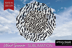 Black and White Wind Spinner Sublimation PNG - Abstract Product Image 1