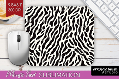 Black and White Mouse Pad Sublimation - Abstract Texture PNG Product Image 1