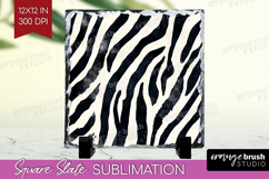 Black and White Slate PNG - Abstract Texture Square Slate Product Image 1