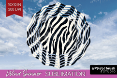 Black and White Wind Spinner Sublimation PNG - Abstract Product Image 1