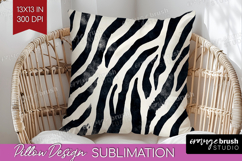 Black and White Pillow Sublimation - Abstract Texture Pillow Product Image 1