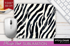 Black and White Mouse Pad Sublimation - Abstract Texture PNG Product Image 1