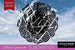 Black and White Wind Spinner Sublimation PNG - Abstract Product Image 1