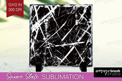 Black and White Slate PNG - Abstract Texture Square Slate Product Image 1