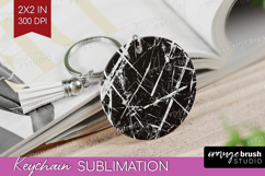 Black and White Keychain PNG - Abstract Texture Keychain Product Image 1