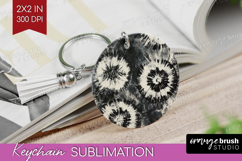 Black and White Keychain PNG - Abstract Texture Keychain Product Image 1