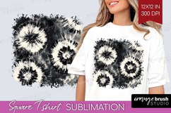 Black and White Square Tshirt Background - Abstract Texture Product Image 1