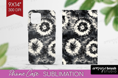 Black and White Phone Case PNG - Abstract Texture Case PNG Product Image 1