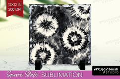 Black and White Slate PNG - Abstract Texture Square Slate Product Image 1