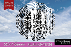 Black and White Wind Spinner Sublimation PNG - Abstract Product Image 1