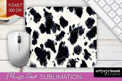Black and White Mouse Pad Sublimation - Abstract Texture PNG Product Image 1