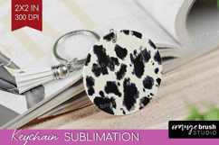 Black and White Keychain PNG - Abstract Texture Keychain Product Image 1
