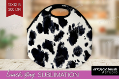 Black and White Lunch Bag - Abstract Texture Lunch Bug PNG Product Image 1