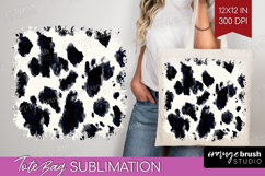 Black and White Tote Bag - Abstract Texture Tote Bag PNG Product Image 1