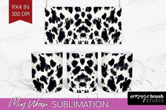 Black and White Mug Wrap - Abstract Texture Mug PNG Product Image 1