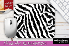 Black and White Mouse Pad Sublimation - Abstract Texture PNG Product Image 1