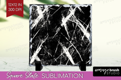 Black and White Slate PNG - Abstract Texture Square Slate Product Image 1