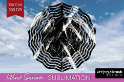 Black and White Wind Spinner Sublimation PNG - Abstract Product Image 1